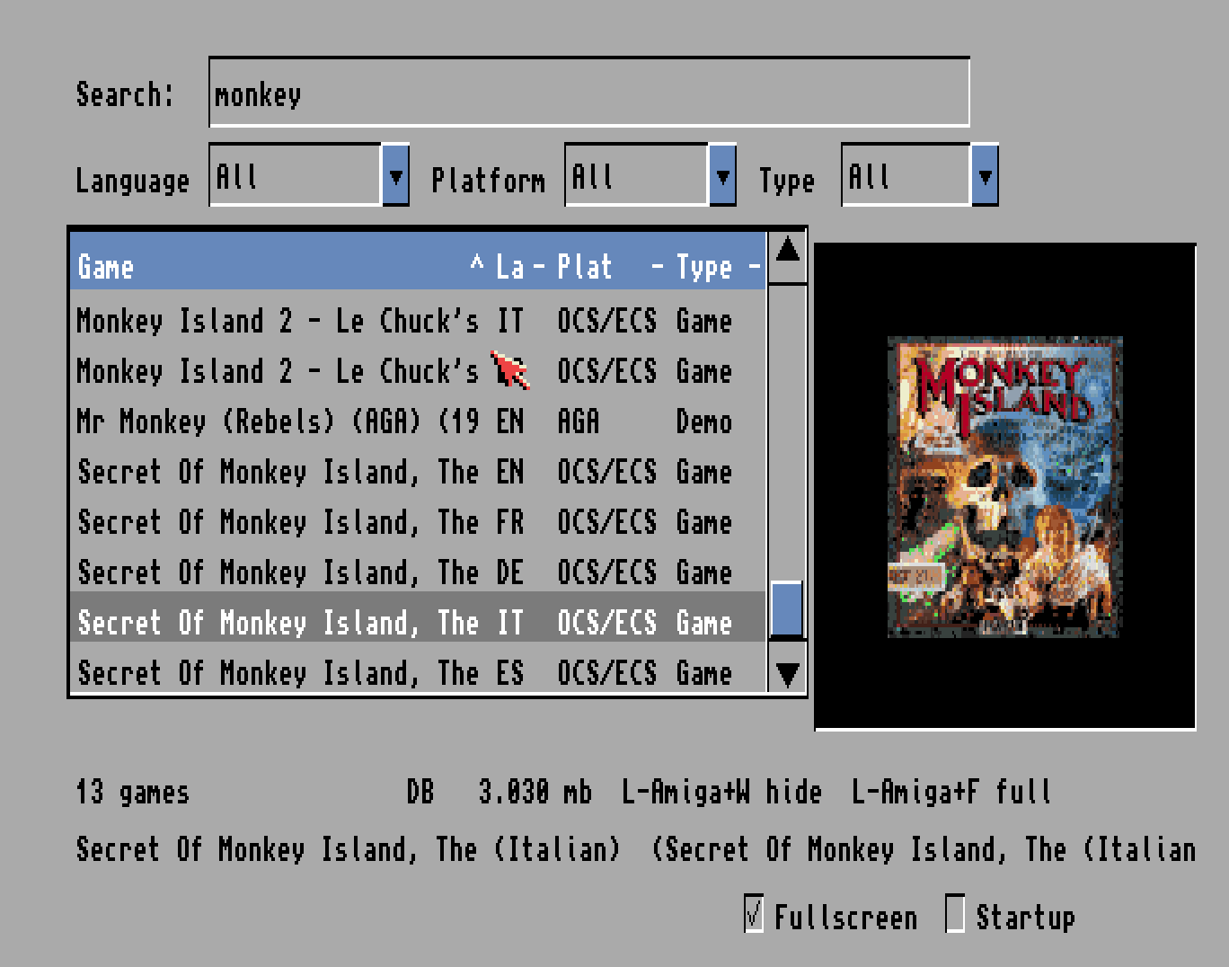 Fullscreen mode