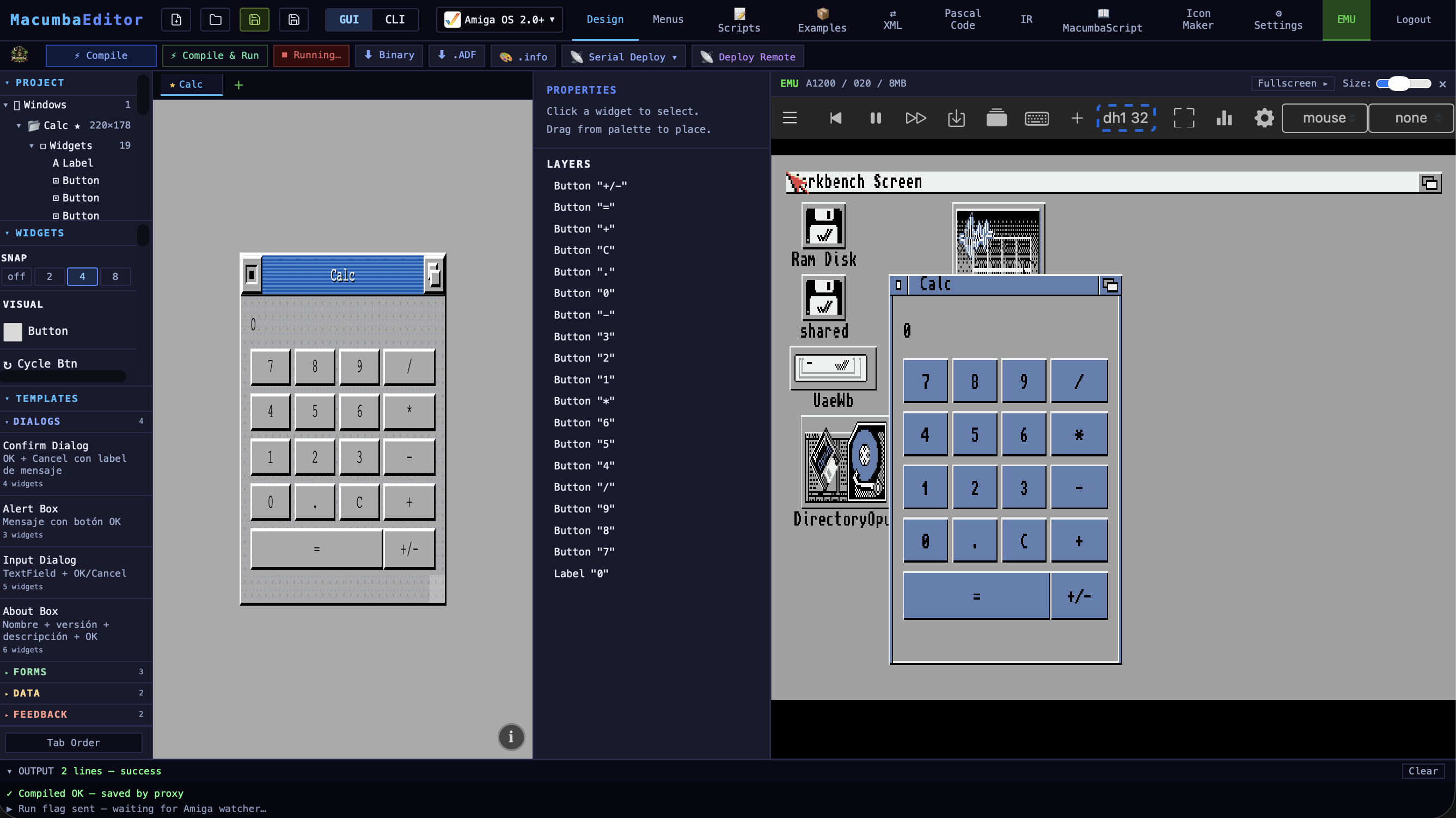MacumbaEditor + emulador Amiga