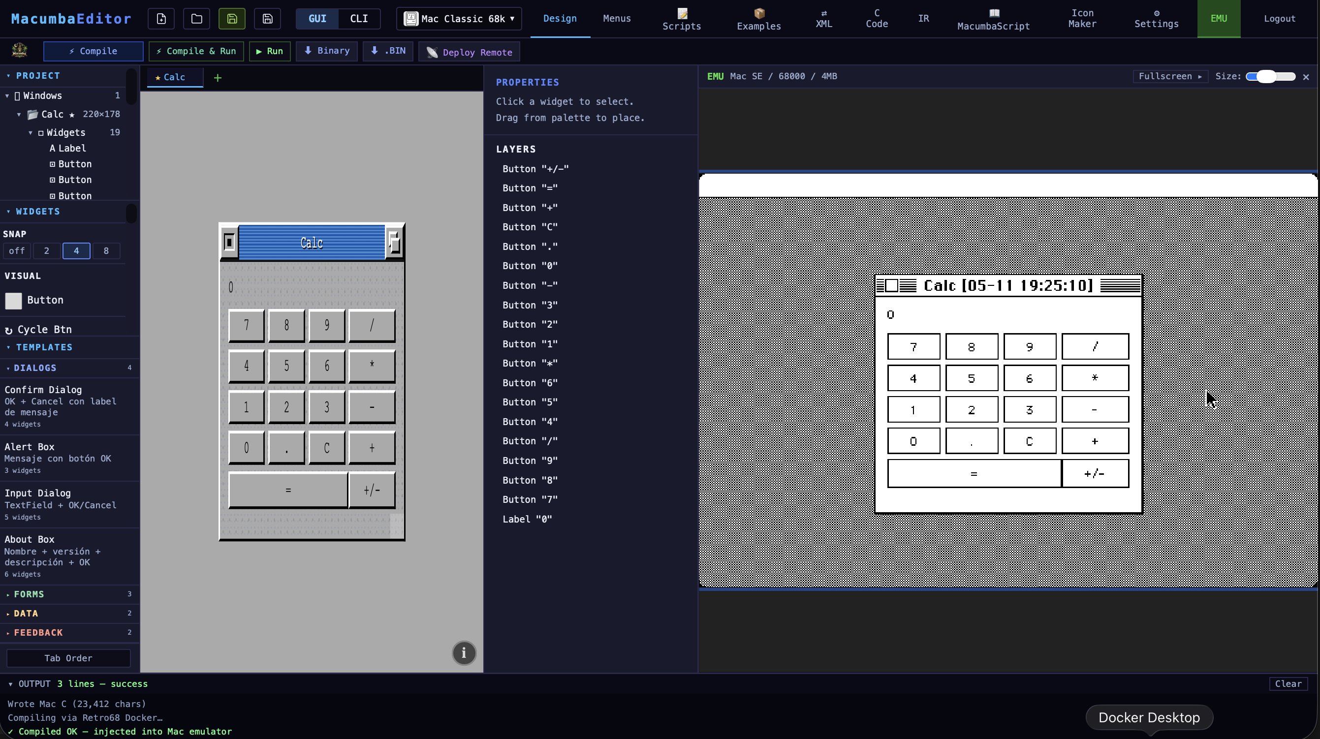 MacumbaEditor + emulador Mac Classic