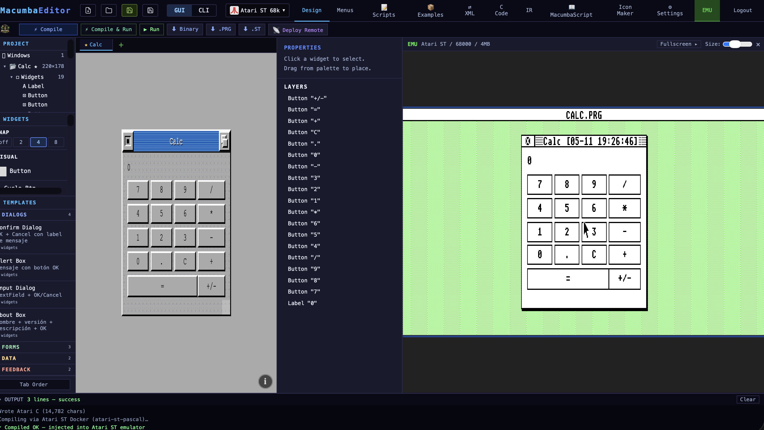 MacumbaEditor + emulador Atari ST